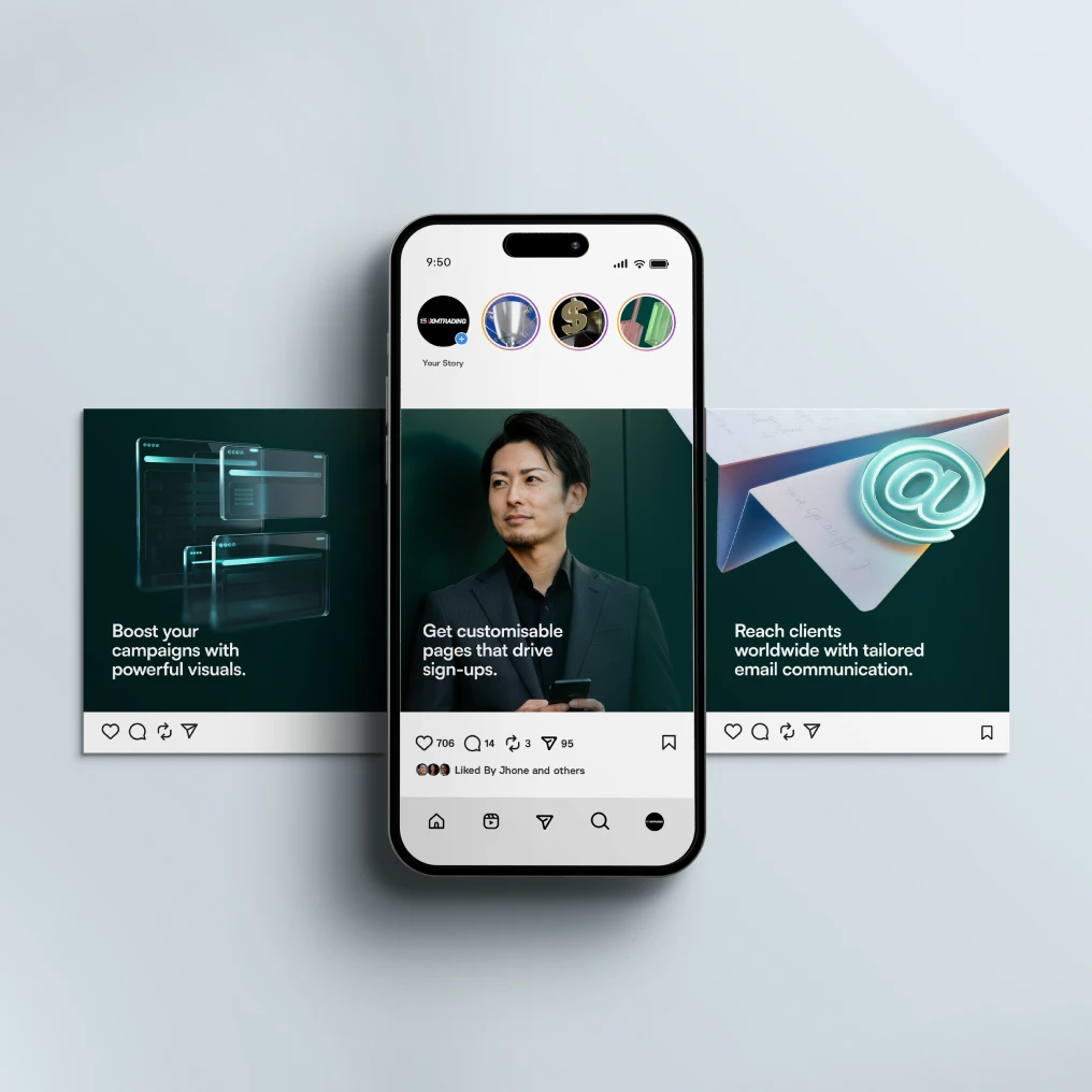 Affiliate Promotional materials displayed in a mobile mockup