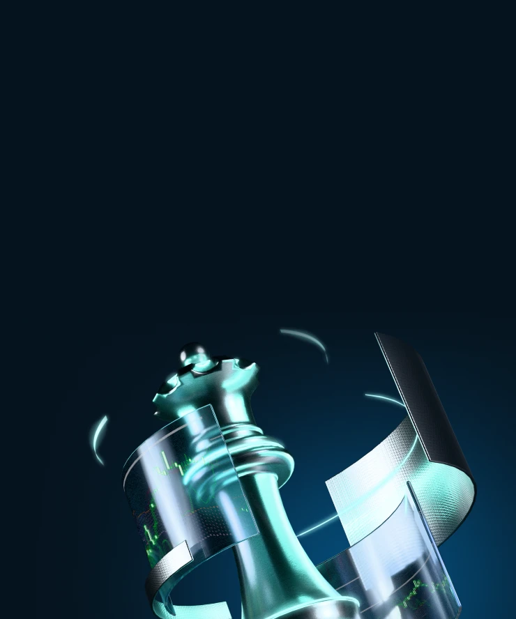 3D illustration of a chess piece symbolizing Metatrader 5 feature of advanced strategy tester