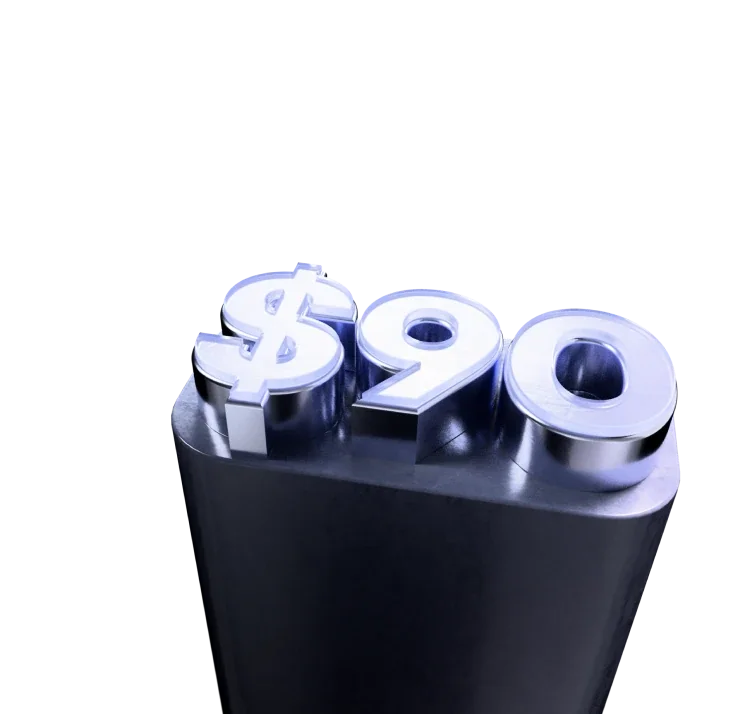 3D currency symbols in a container with soft blue background, representing a no deposit bonus offer